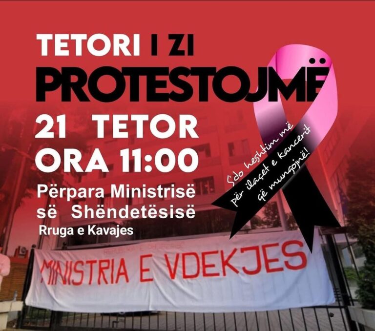 Protestë tek Ministria e Shëndetësisë për mungesën e ilaçeve për të sëmurët me kancer