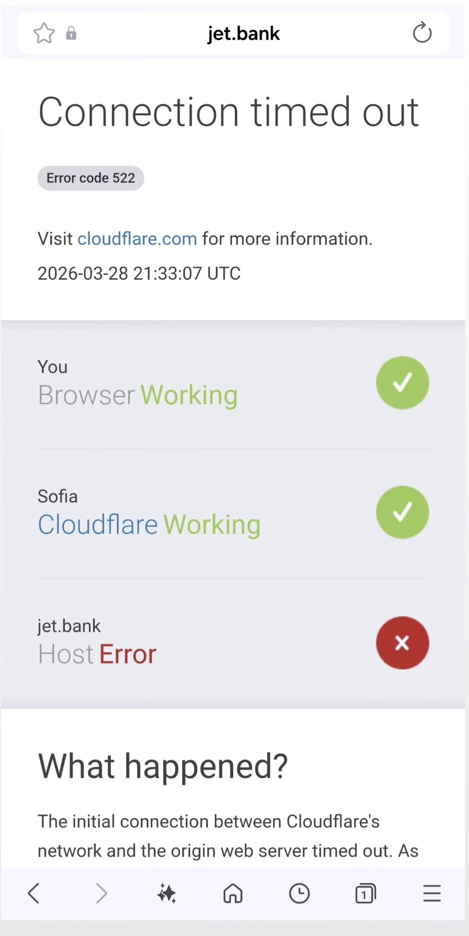 Jet Bank dështon që në nisje, bie faqja online