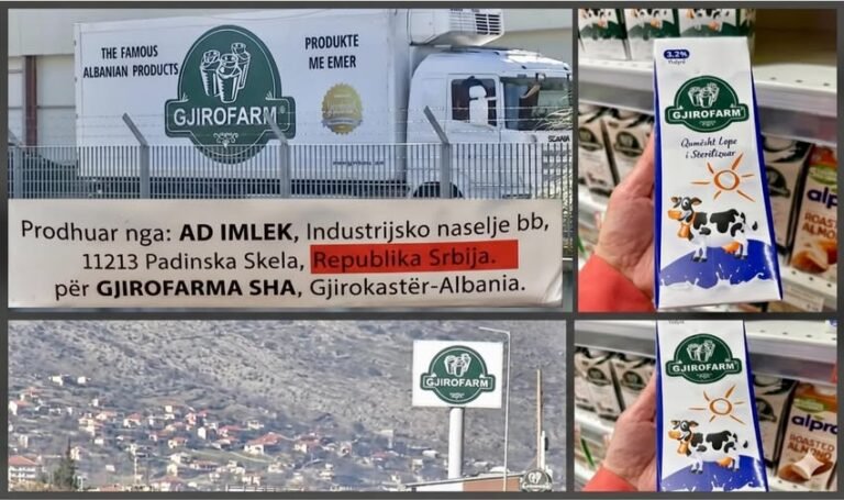 Gjirofarm qumështi serb me etiketë shqiptare!