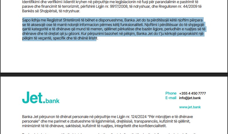 Banka izraelite JET BANK gati të marrë të dhënat e E Albania: Do kemi Regjistrat Shtetërorë Banka izraelite JET BANK gati të marrë të dhënat e E Albania: Do kemi Regjistrat Shtetërorë