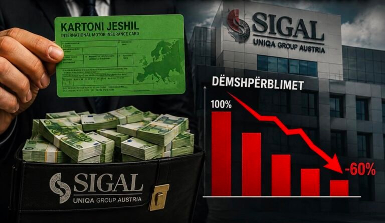 Paradoksi i Kartonit Jeshil! Si i mbushi xhepat SIGAL…por dëmshpërblimet ranë deri në mbi 60% Paradoksi i Kartonit Jeshil! Si i mbushi xhepat SIGAL...por dëmshpërblimet ranë deri në mbi 60%