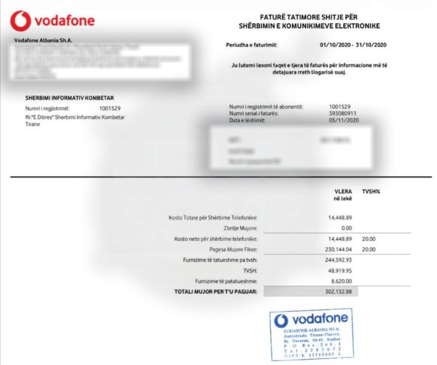 Thyhet Vodafone Albania? Dalin sheshit faturat dhe numrat e agjenteve të SHISH