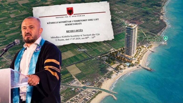 Linert Lirëza, Dekani i Universitetit të Durrësit me kullë 20-katëshe në Golem