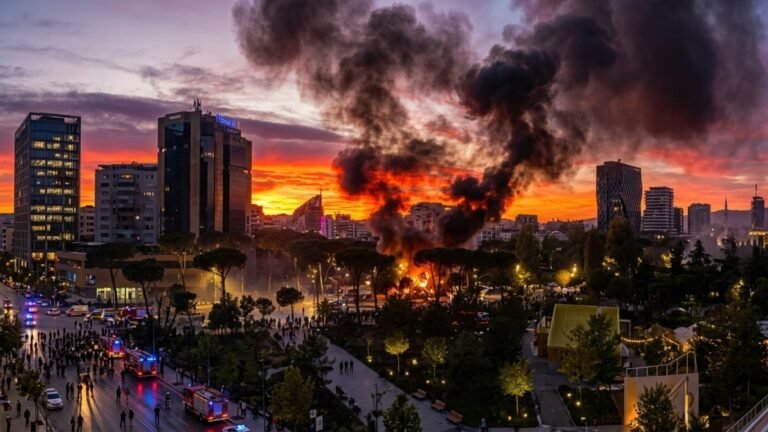 Tirana në kaos! Fiken dritat në bulevard, protestuesit hedhin molotovë dhe fishekzjarrë drejt policisë Tirana në kaos! Fiken dritat në bulevard, protestuesit hedhin molotovë dhe fishekzjarrë drejt policisë